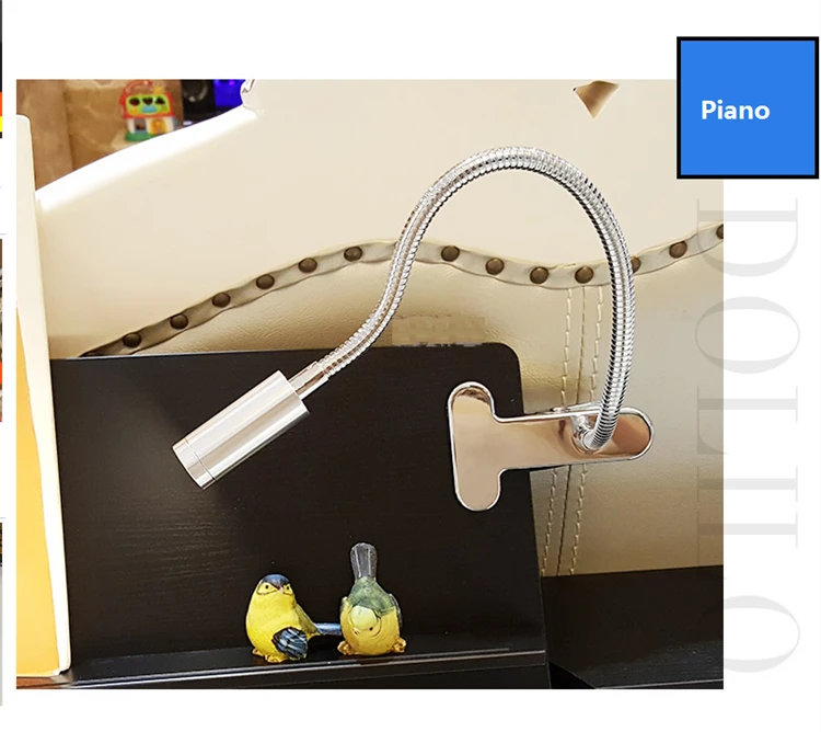 Плавная затемнения светодио дный USB LED Настольная лампа, лампа для чтения с зажимом-клипсой, светодио дный 1 Вт гибкие светодиодные настольные лампы, В 5 в ноутбука, портативный источник аварийное
