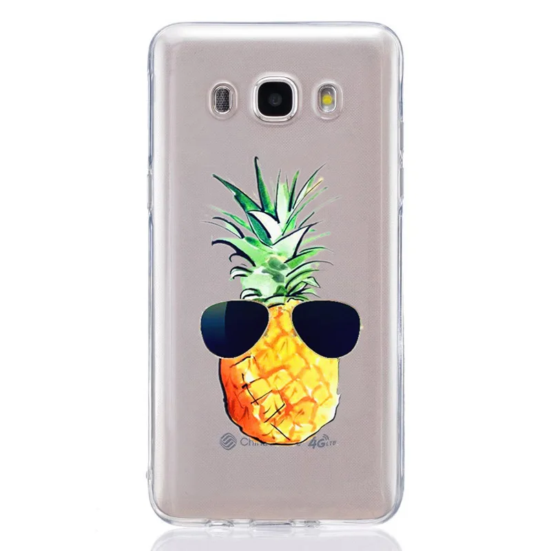 Для Samsung Galaxy A3 A5 2016 2017 A300 A320F A510 A520F TPU цветной мягкий чехол с рисунком ананаса