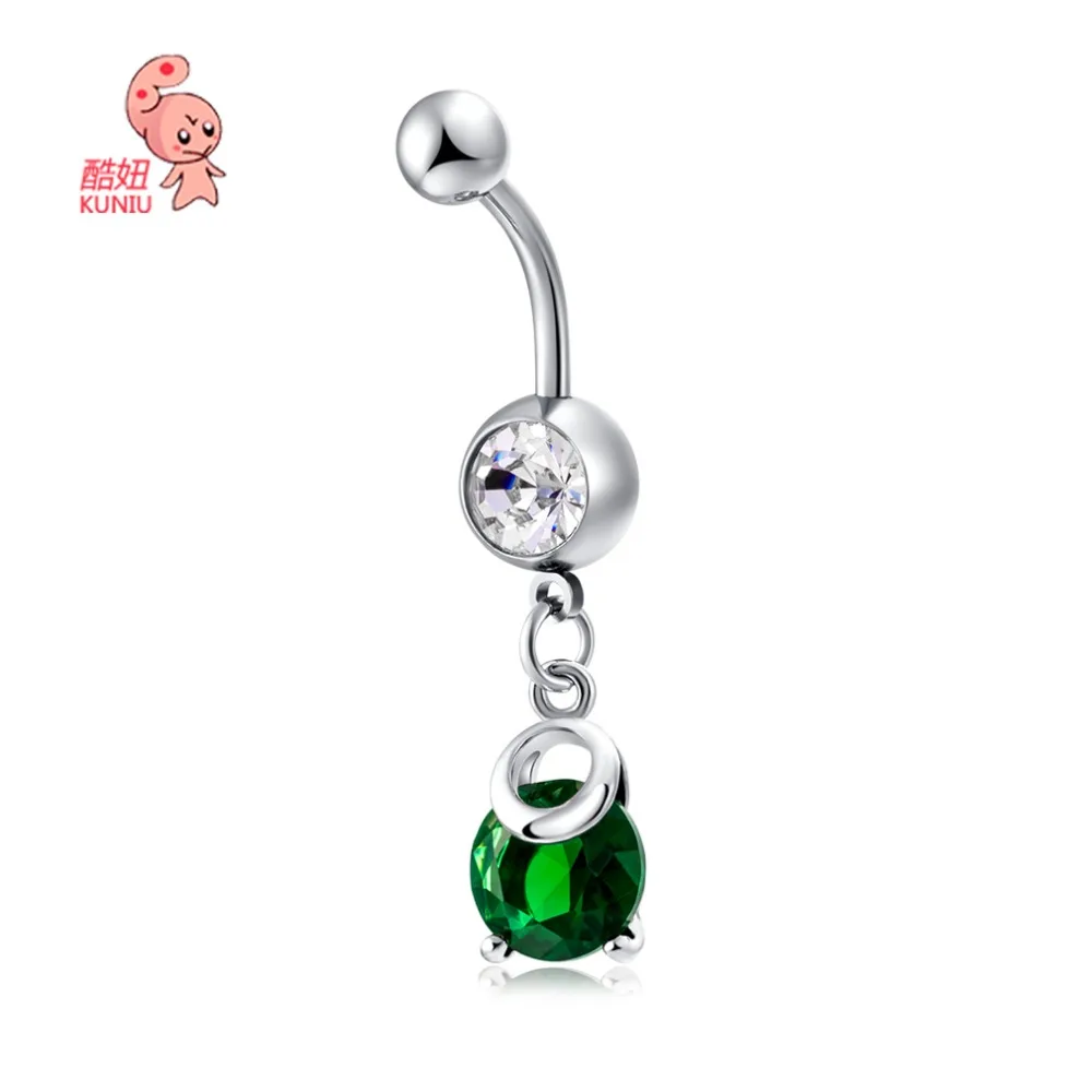 Новые Модные ботильоны с закругленным присинг для тела Crystal Bell пупка живота