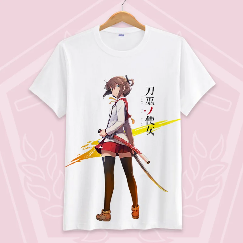 

Футболка с коротким рукавом для мужчин и женщин, модная рубашка в стиле хип-хоп, Топ с принтом «Катана даверы: Toji no Miko», уличная одежда, лето