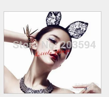 

12Pcs lace cat ears headband wedding photography style hair hoop