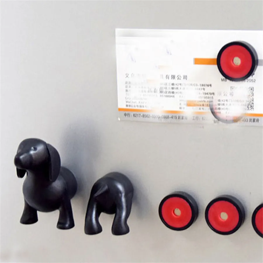 Магнит на холодильник мультяшная Милая такса счастливая собака палочка сделай