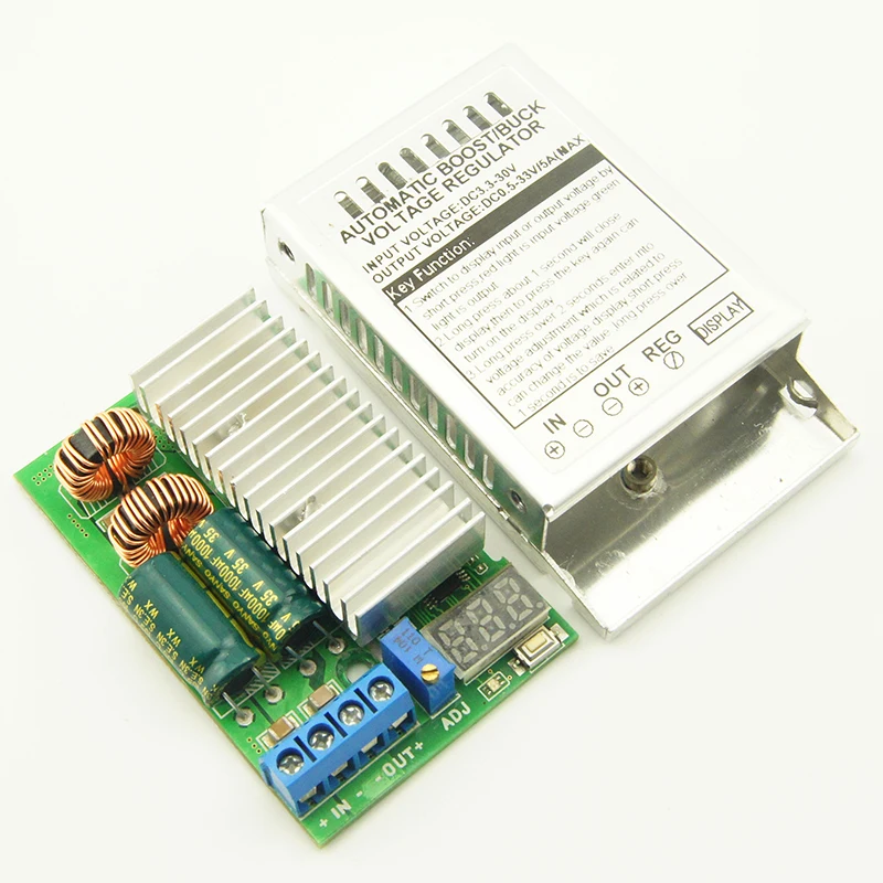 80 Вт 5A 3 V-30 V 0 5 V-33 DC-DC автоматический подъем/понижающий стабилизатор напряжения