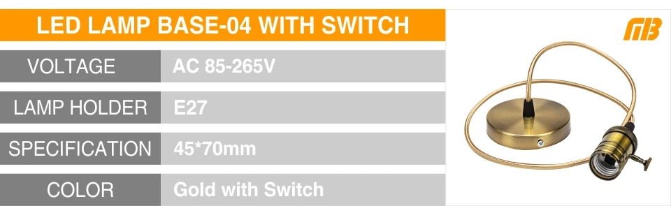 Светодиодный держатель лампы 1 м Ретро винтажный AC85-265V E27 Лофт креативный промышленный подвесной светильник базовый Декор античный винтовой светильник