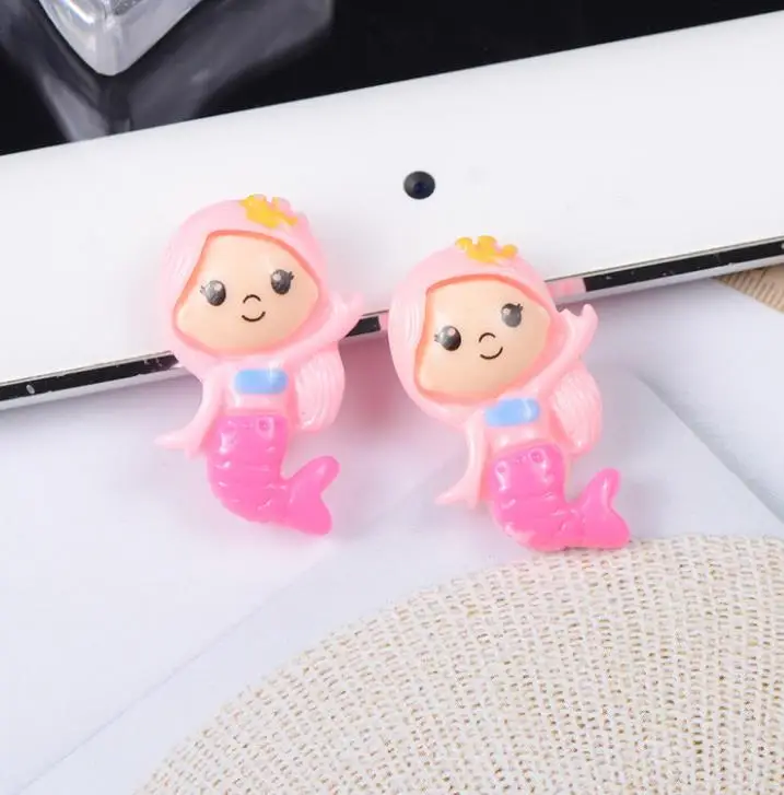 10 шт./партия милый мультфильм DIY патч Русалка девушка статуэтки ручной работы игрушка коробка для хранения волос аксессуары детские игрушки подарок