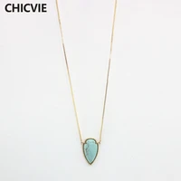 chicvie gothic vintage beads necklace long gold necklaces pendants for women jewelry wholesale statement necklace sne160148