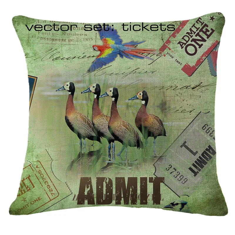Pillow Cover with Invisible Zipper Vintage Cock Pillowcase for Sofa Rooster Cushion Luxury Gift almofada cojines KDT1897 | Дом и сад