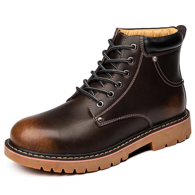 Мужские ботинки Mynde черные из натуральной кожи на весну осень и зиму 2019|Зимние