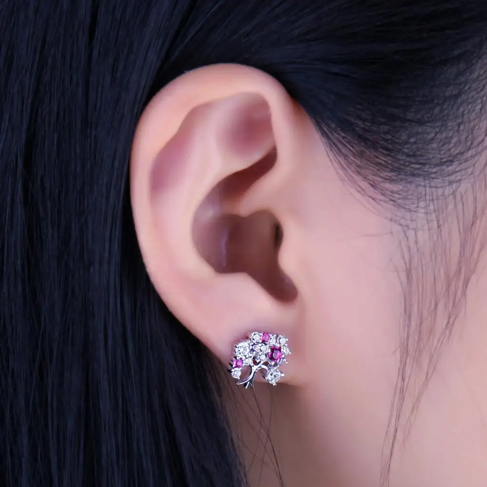 Женские серьги гвоздики JewelryPalace Lift Tree из стерлингового серебра 925 пробы корейские