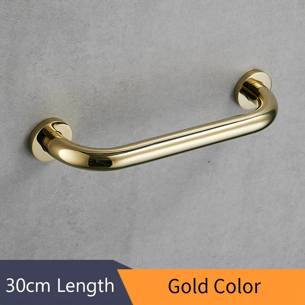 Gold-30cm Поручень лестничных перил античная латунь настенный поручень для ванной ручкой Ванна поручень Туалет пожилых поручень безопасности дома WF-811530 - Цвет: Gold-30cm