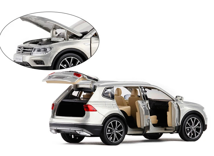 Новинка 1/32 VW Volkswagen Tiguan литая под давлением металлическая модель внедорожника из сплава для детей, коллекция рождественских подарков, оригинальная коробка