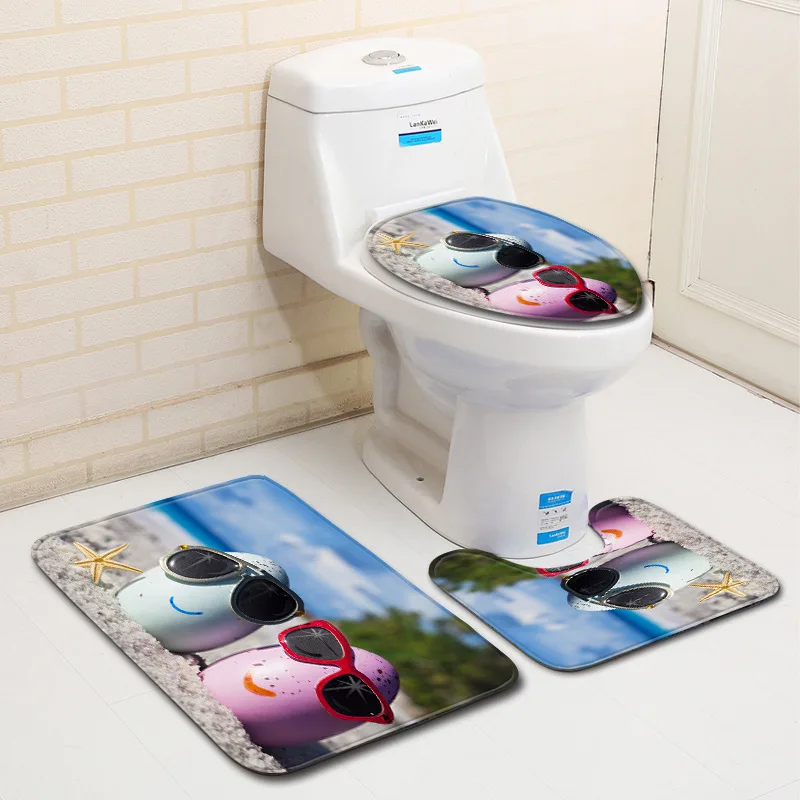 Бесплатная доставка 3 шт. кокосовое дерево Banyo коврик для ванной комнаты Набор