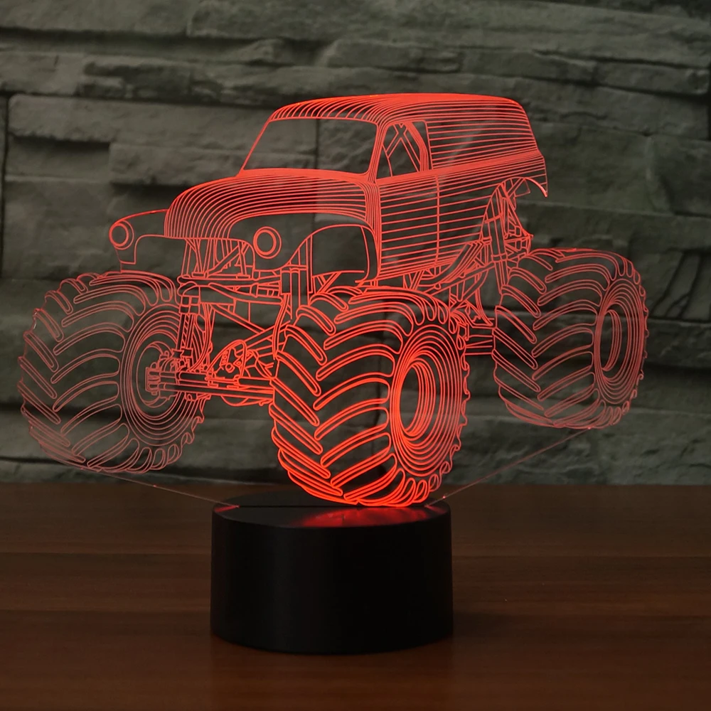 Автомобильный подарок ночные светильники для детей 3D иллюзия светодиодная лампа