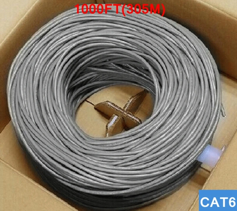 

4 пары медных проводов 23AWG, длина кабеля 1000 футов (305 м)