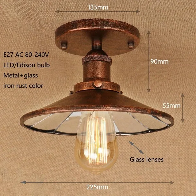 9 Лофт винтажные потолочные светильники Lamparas De Techo Lustre Luminaria Abajur комнатная потолочная лампа освещение Промышленное освещение для гостиной - Цвет корпуса: 9
