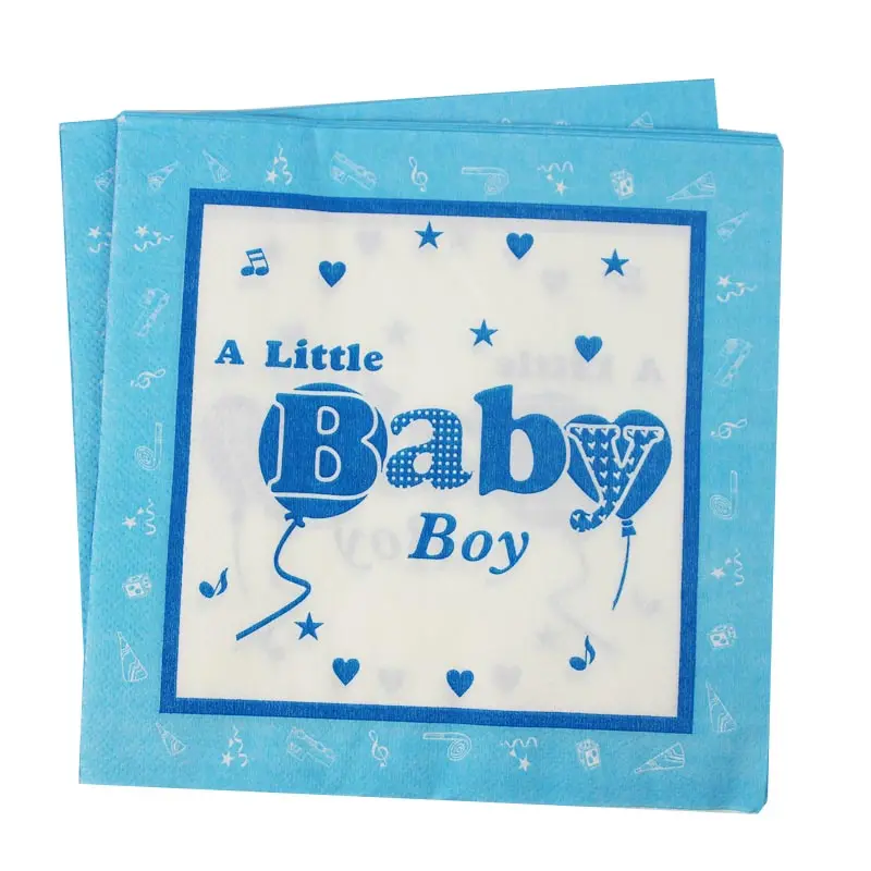 Napkins X 10pcs 1 комплект, вечерние бумажные салфетки под чашки для маленьких мальчиков, на 1 день рождения, на 1 день рождения, настольные салфетки для детей, подарки на день рождения - Цвет: Napkins X 10pcs