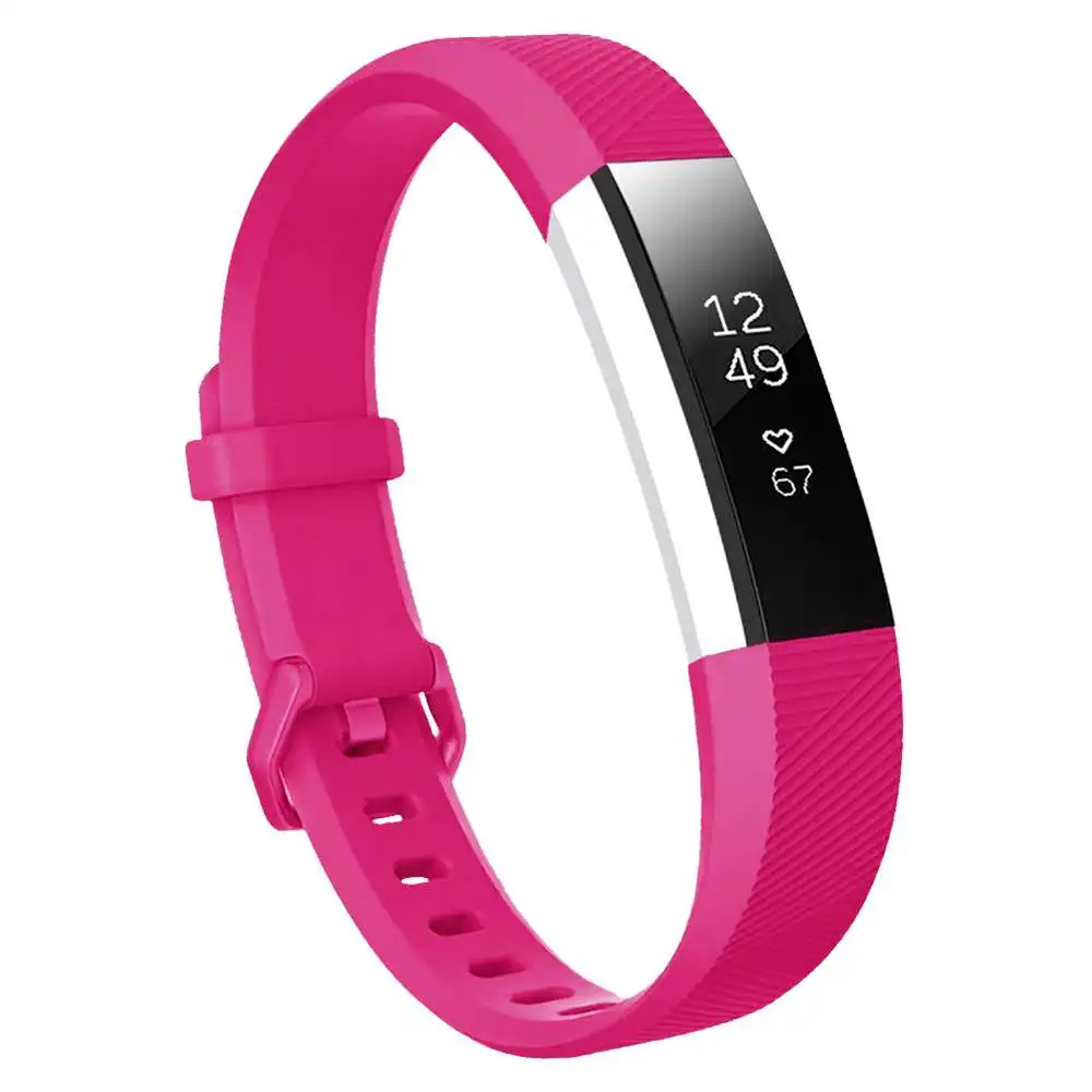 Baaletc Для Fitbit Alta HR/Alta силиконовый ремешок для часов сменный ремешок на запястье силиконовый ремешок Застежка смарт-браслет часы для Fitbit - Цвет: Rose Red