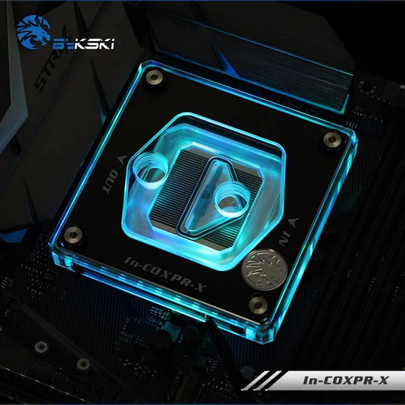 Водный блок Bykski для процессора Intel 115X 20XX RBW(5 В)/RGB(12 В) водный охладитель с