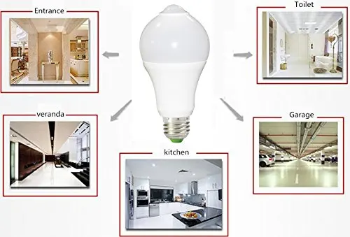 Светодиодная лампа с датчиком движения инфракрасная E27 PIR/лампа обнаружения