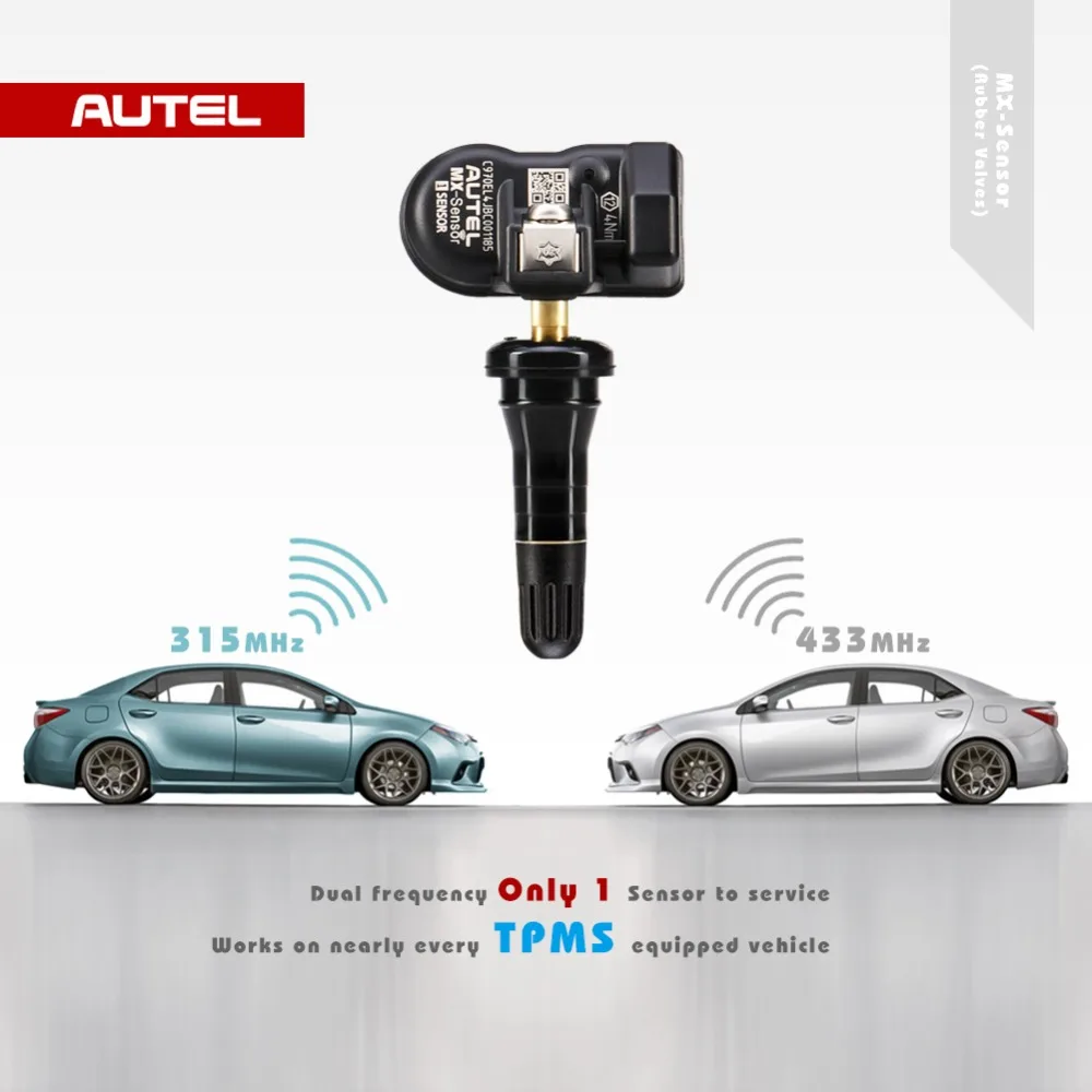 Датчик TPMS AUTEL 315 МГц 433 2 в 1 MX-датчик универсальный инструмент для ремонта шин