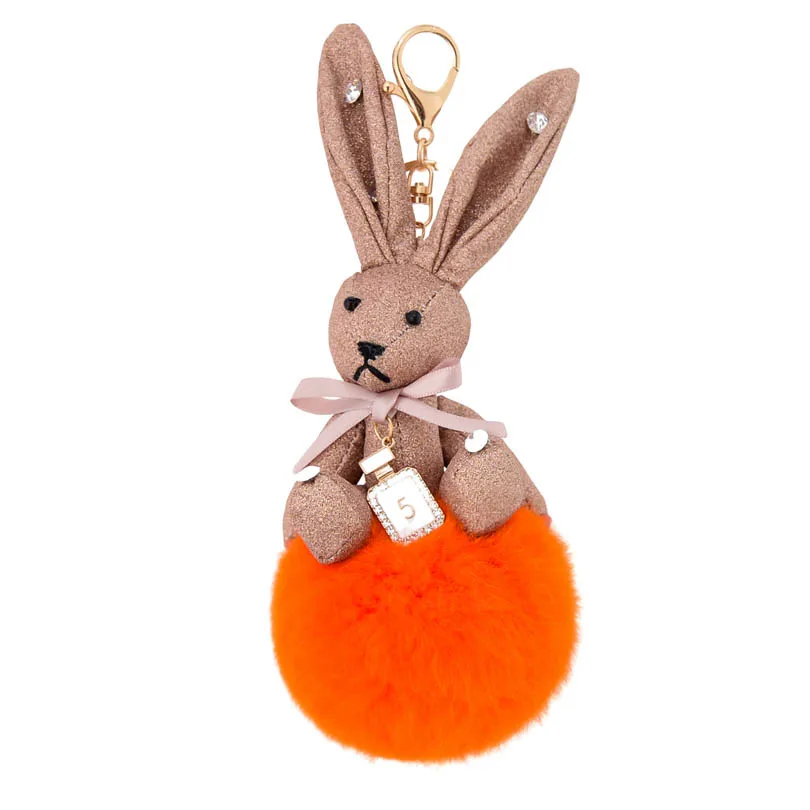 Кролик брелок для женщин кролик мех мяч на сумку роскошный кроличий Ювелирная