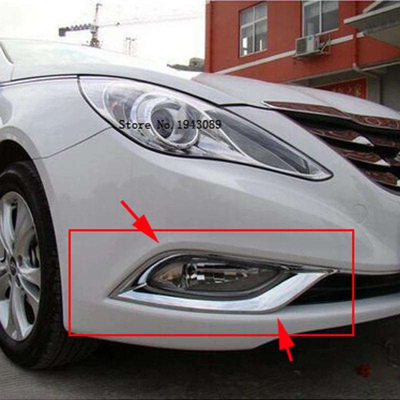 2013 хромированная передняя противотуманная фара Накладка для Hyundai Sonata YF I45 2010 2011 2012
