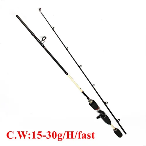FISH KING Hi Carbon 1,8 м/2,1 М/2,4 м/2,7 м литье удилище твердое 2 секции C.W.15-30G быстрая Приманка Удочка - Цвет: Белый