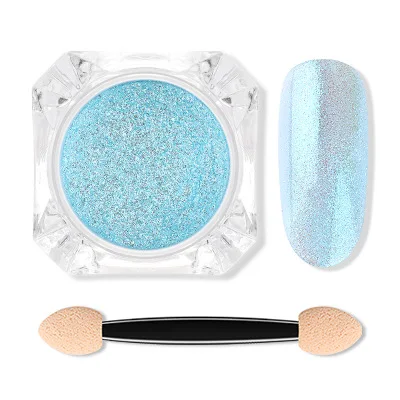 9 Блеск для ногтей, парчовая пудра, многоцветная, фейерверк, иллюзия, лазерное зеркало, порошок, лед, иллюзия, Русалка, блестящая пудра - Цвет: 9