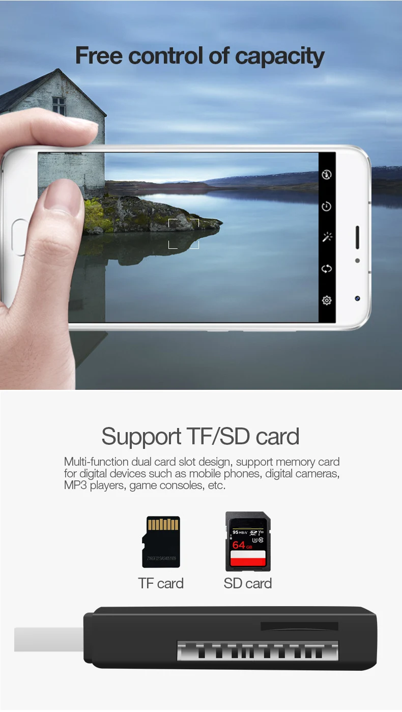 UTHAI C18 мульти-кардридер USB 3,0 SD/Micro SD TF OTG Смарт-карта памяти адаптер для ноутбука USB 3,0 type C кардридер