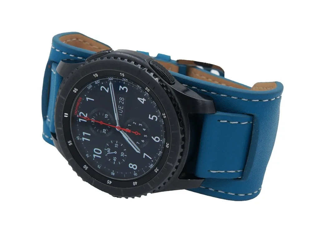 22 мм ремешок для часов из натуральной кожи для samsung gear S3 Frontier/S3 классический ремешок-манжета быстросъемный браслет+ инструмент