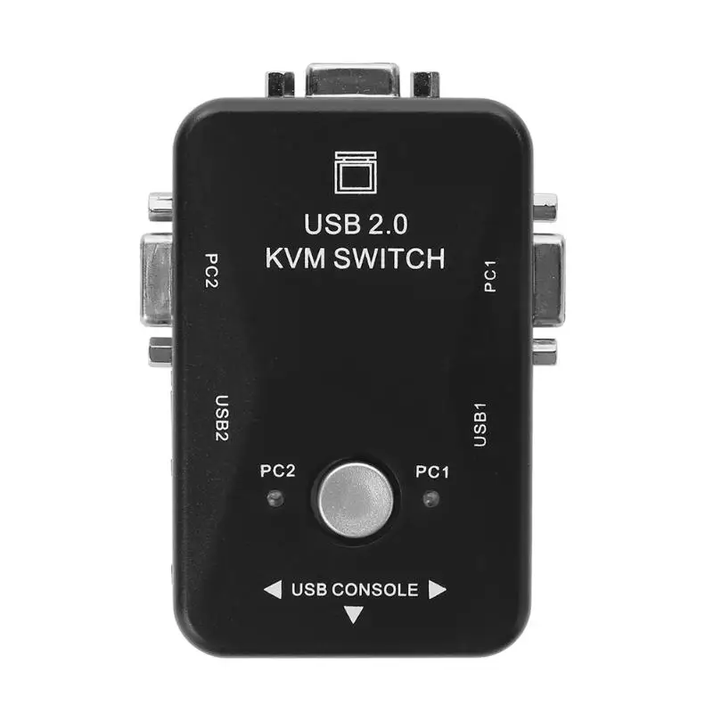 Новый 2 порта USB2.0 VGA переключатель коробка Максимальное разрешение 1920x1440 для мыши
