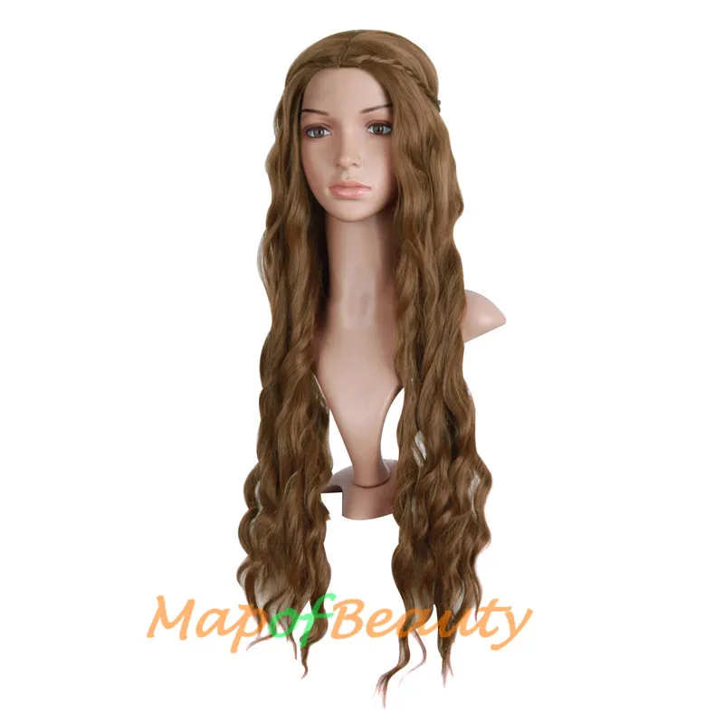 MapofBeauty длинный кудрявый хвост волосы коричневый парик для косплея Женский