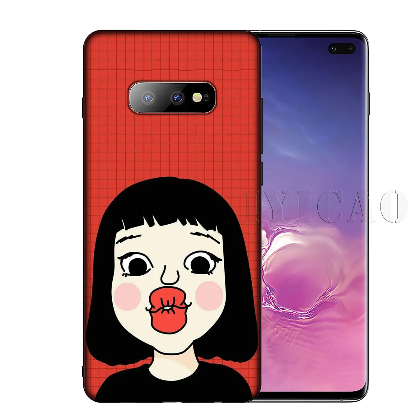IYICAO Cute anime art Dog Soft Silicone Phone Case for Samsung Galaxy S20 Ultra S10 Lite S9 S8 Plus S6 S7 Edge S10e Cover |