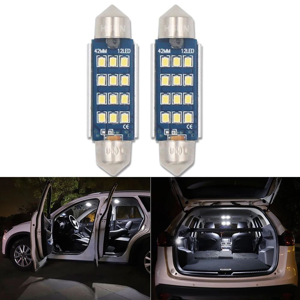 Сигнальная лампа HSUN 6000K C5W led C10W 36 мм 39 41 прибор для поверхностного монтажа чтения