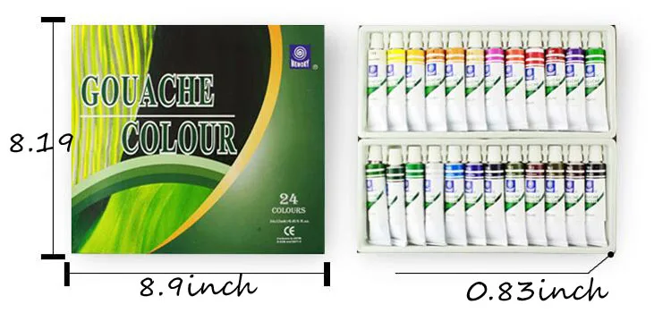 12 Colors Marie's Gouache Paint 5ML Set DIY Watercolor Paintcolor Glass Wall Stone Art Painting Drawing Tools Watercolors|gouache paint|watercolor