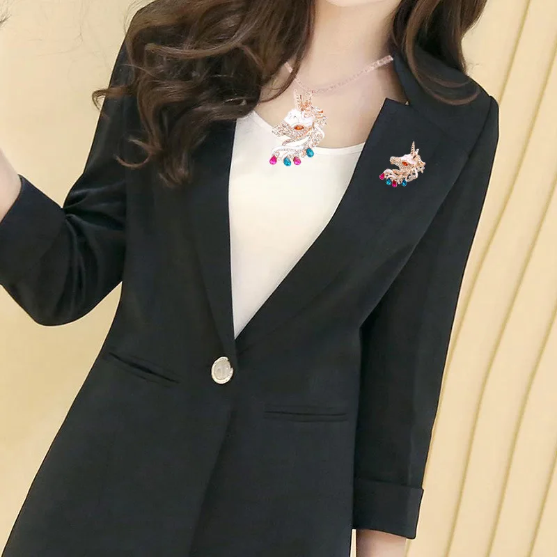 Новинка горячая Распродажа ожерелье с глазурью из горного хрусталя единорог