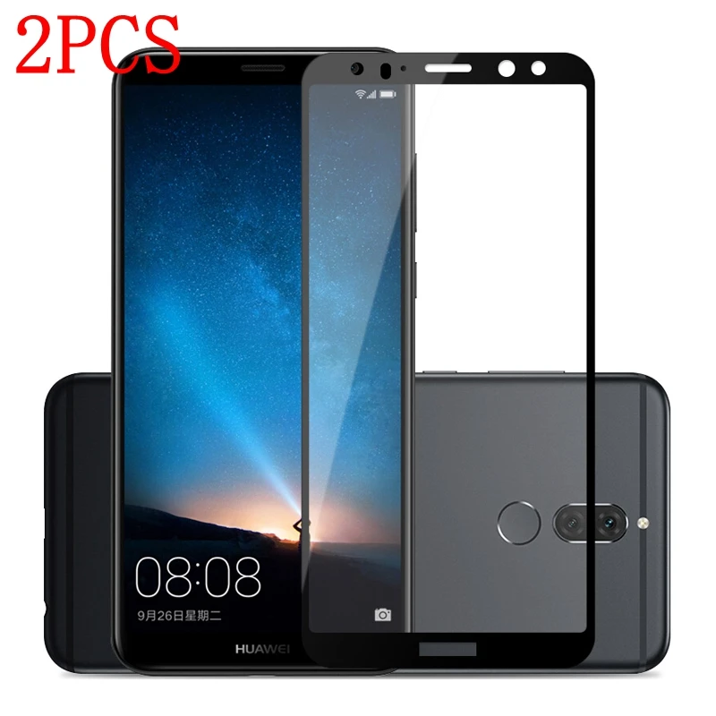2 шт. закаленное стекло с полным покрытием для Huawei Nova 2i защитная пленка экрана