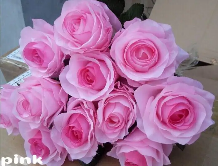 Элегантный белый искусственный Шелковый цветок розы свадебный букет для