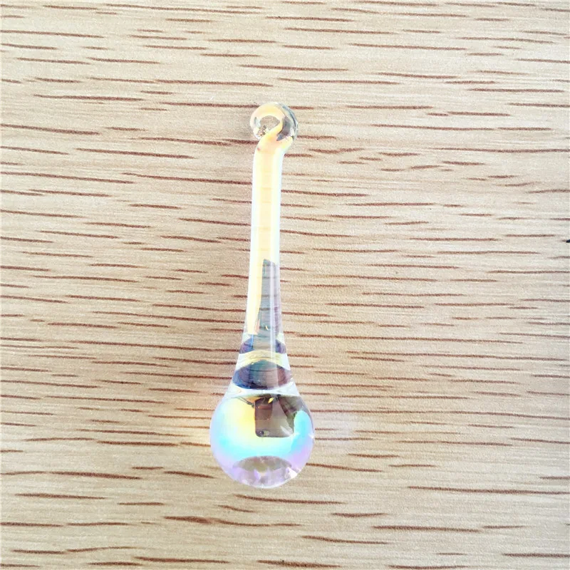 

100pcs/lot 20*80mm AB crystal lamp drop pendant glass rain drop color