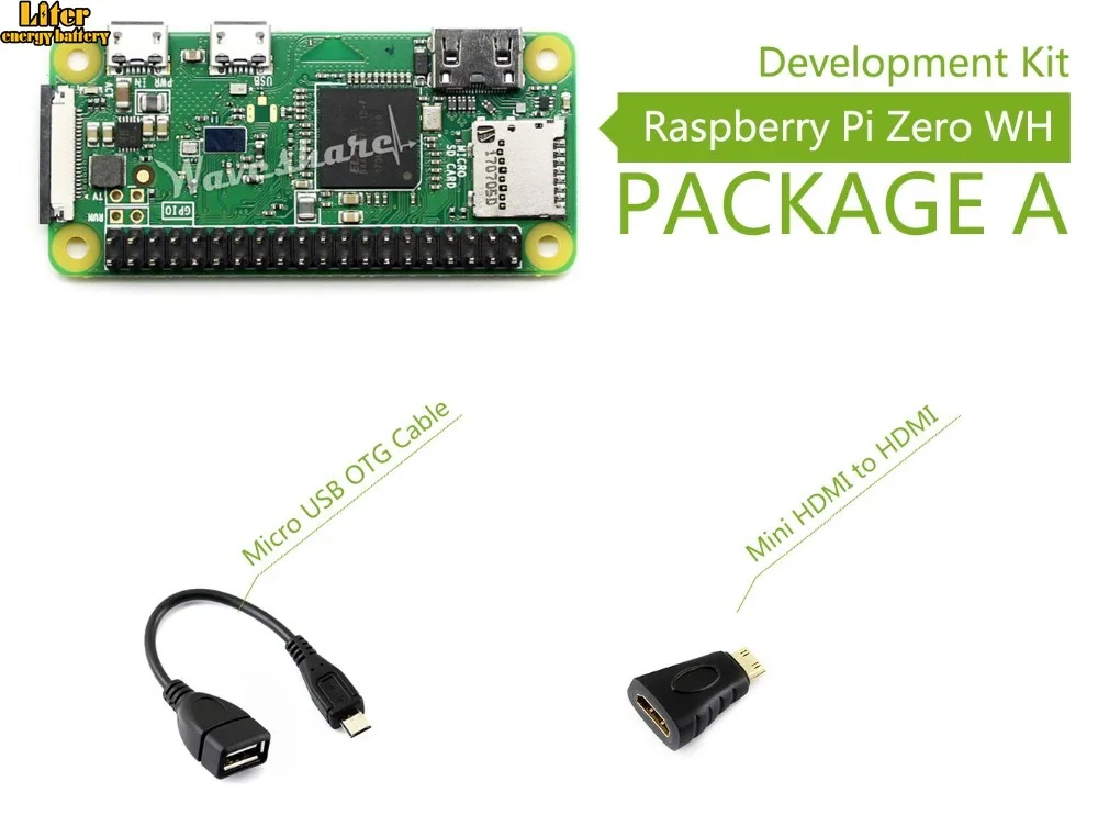 Оригинальный Raspberry Pi Zero WH (встроенный WiFi предварительно спаянные заголовки)