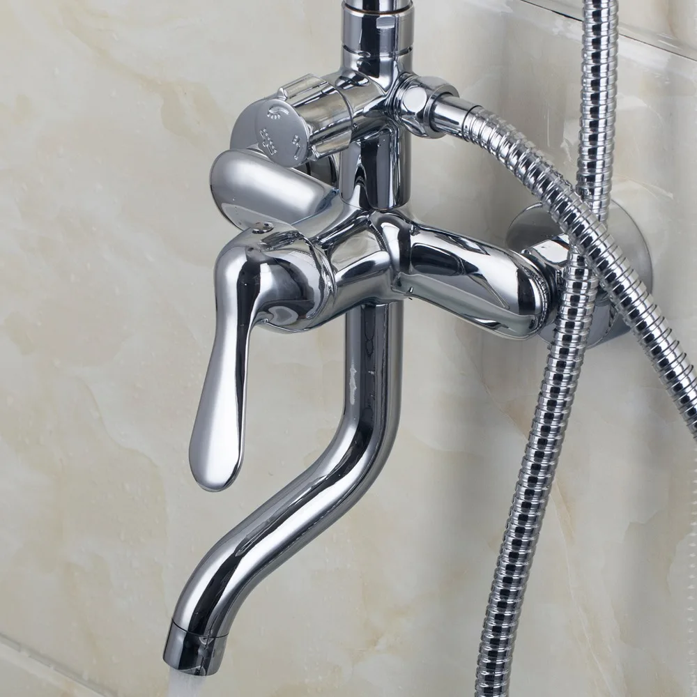 Смеситель для душа KEMAIDI хромированный светодиодный настенный | Обустройство дома