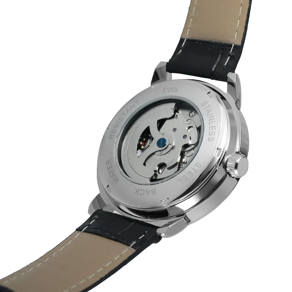 Новейший дизайн T WINNER мужские часы автоматический Серебряный Цвет арабских цифр