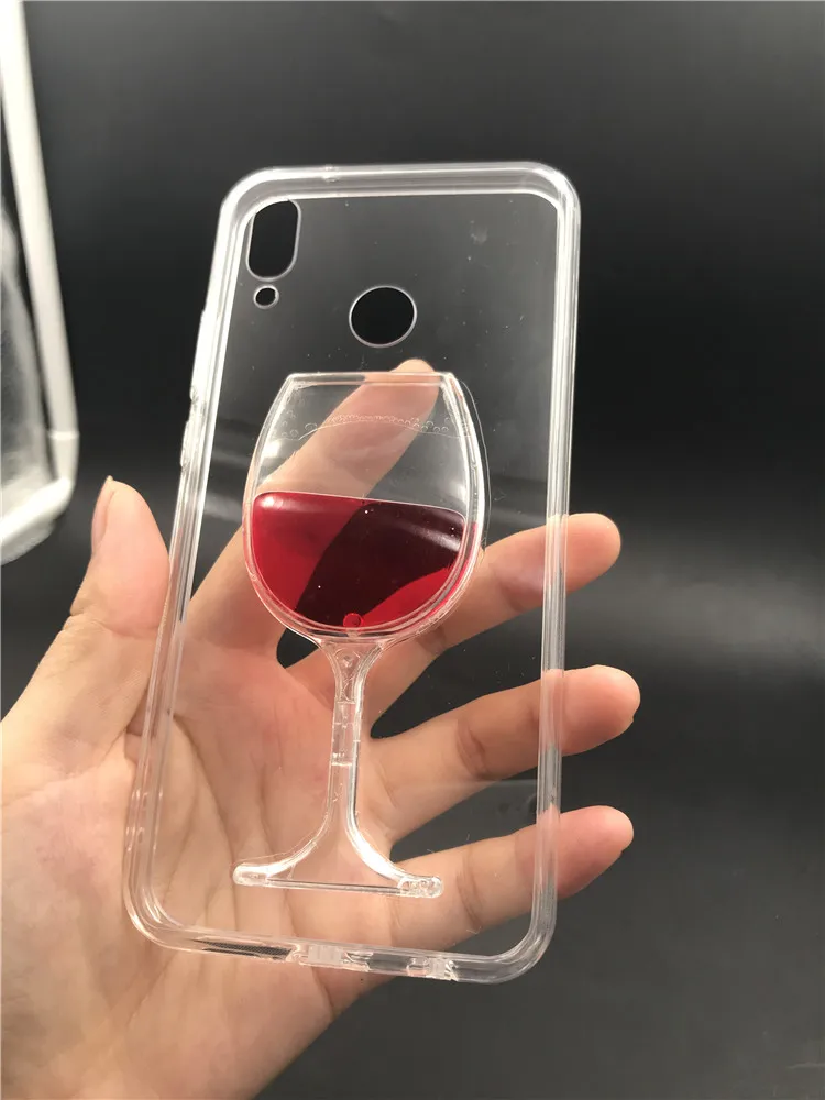 Flowing Liquid Red Wine Glass Cup Capa Case for Huawei Honor 7C 5.99&quot/7C 5.7&quot 7A Pro RU Version/6C 6C Fundas Cover |