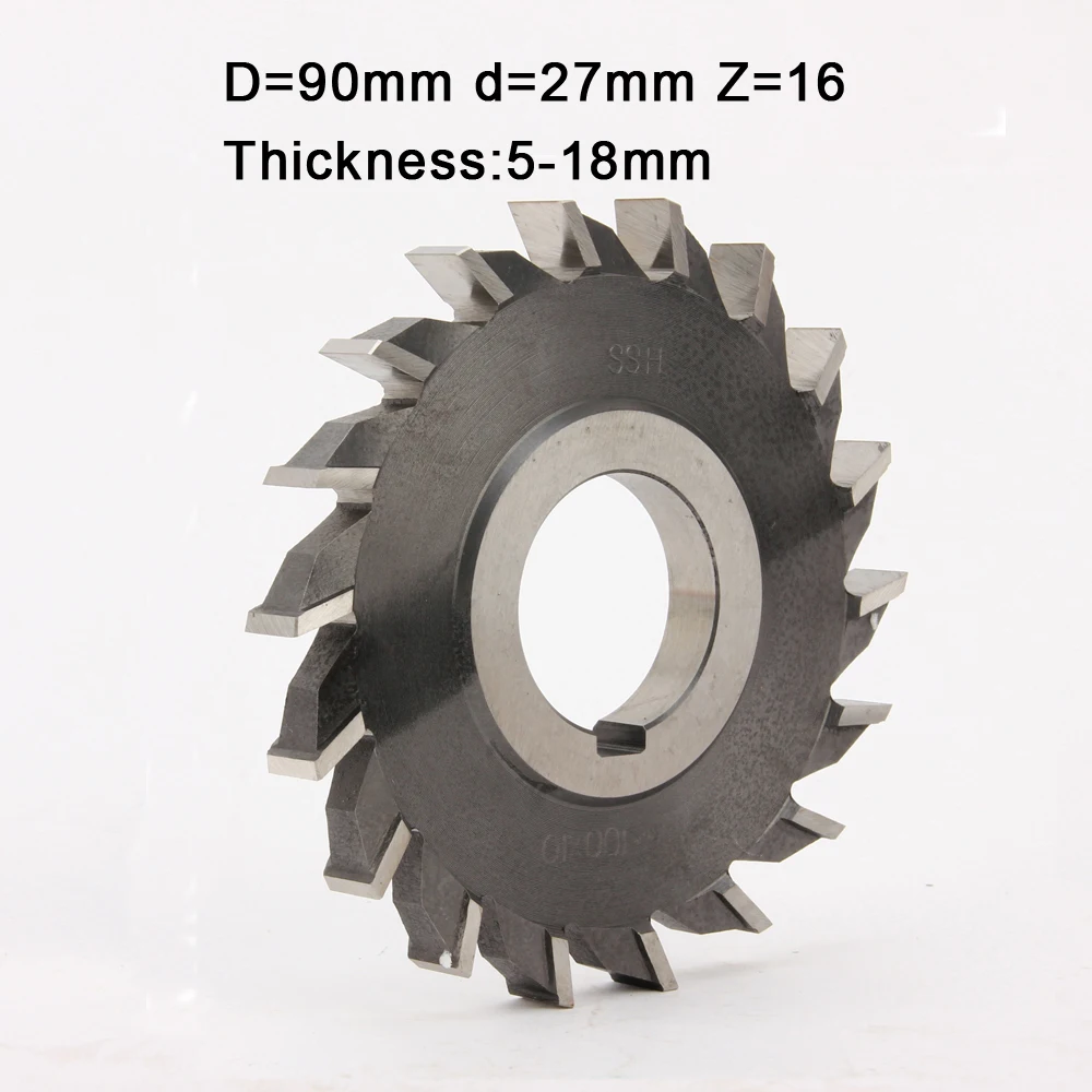

CNC milling cutter 90*5*6*8*10*12*14*16*18straight tooth mill three blade cutter slot milling cutter