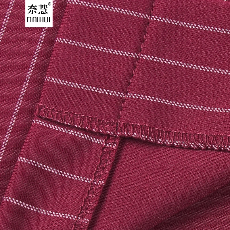 Женское весенне-осеннее офисное эластичное платье в полоску с коротким рукавом