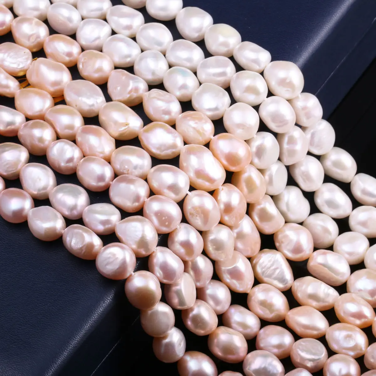 

100% Natural Freeform Freshwater Cultured Pearls Beads DIY Beads for Jewelry Making DIY Strand 14 Inches Size 10mm-11mm