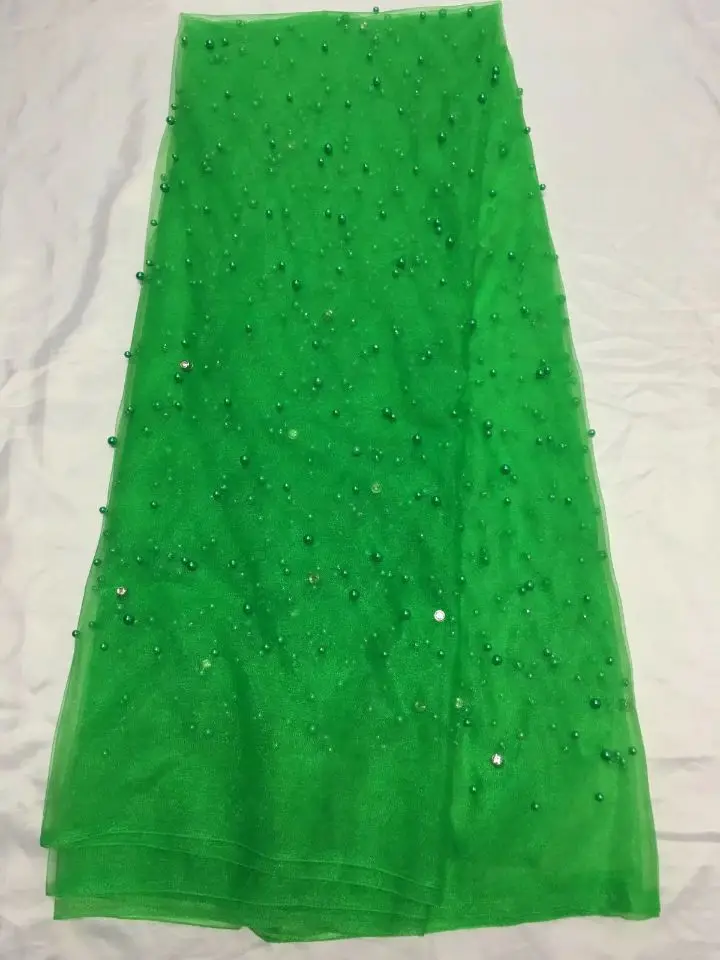 5 ярдов/шт чудесная Королевская Синяя французская кружевная ткань с бусинами и