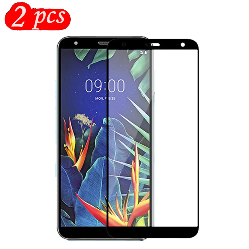 2 шт полное покрытие закаленное стекло протектор экрана для LG K12 Plus + K40 9H