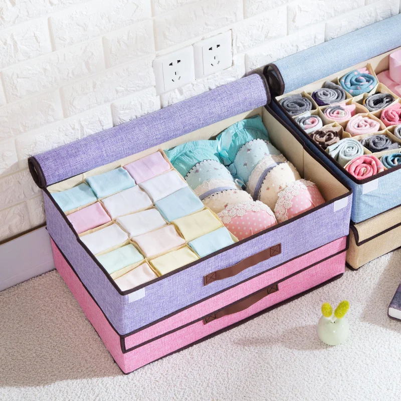

MeyJig Drawer Organizer Underwear Bra Storage Box Scarfs Socks Case Clothes Necktie Container Wardrobe Closet Divider