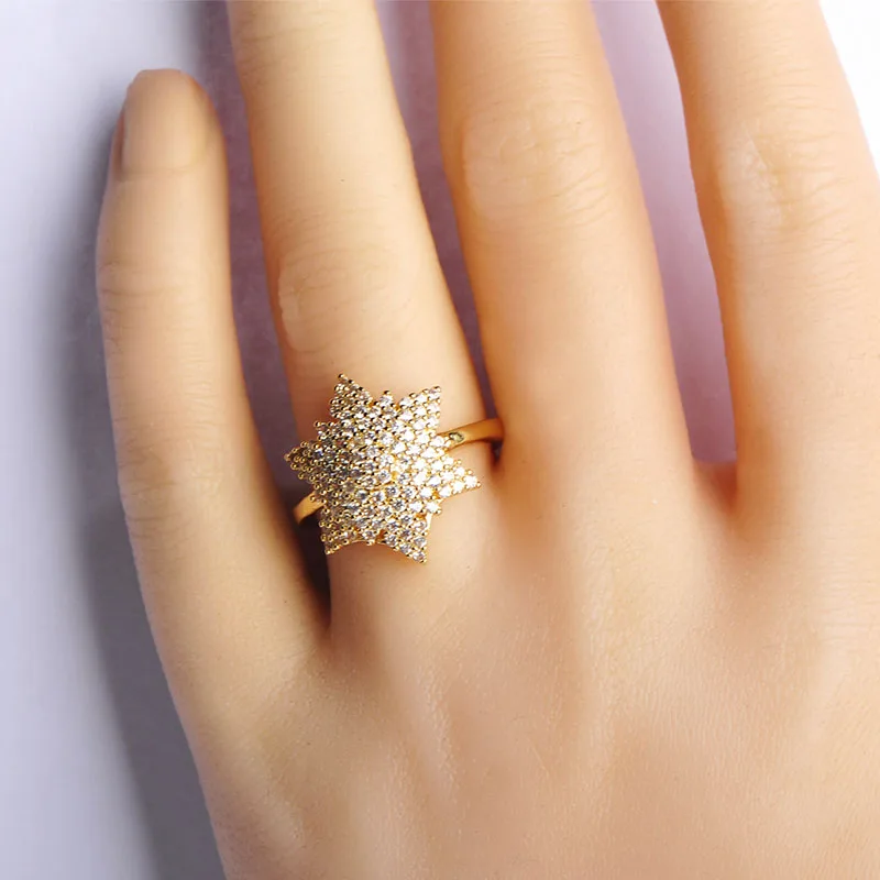 

MECHOSEN New Fashion Women Bridal Party Wedding Jewelry Sets Gold Color Full Zircon Necklace Earrings Ring Bracelet Schmuck Set